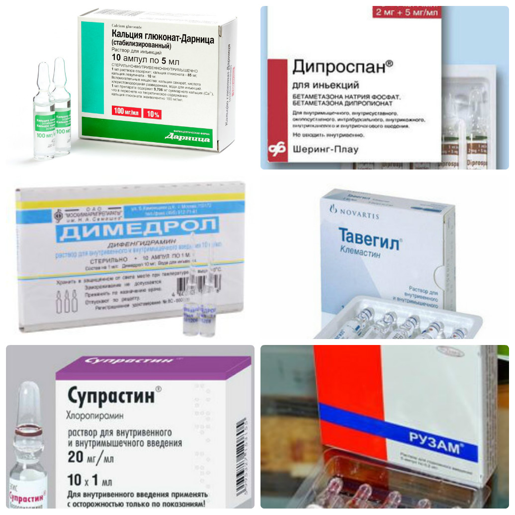Препараты от аллергии в ампулах список препаратов